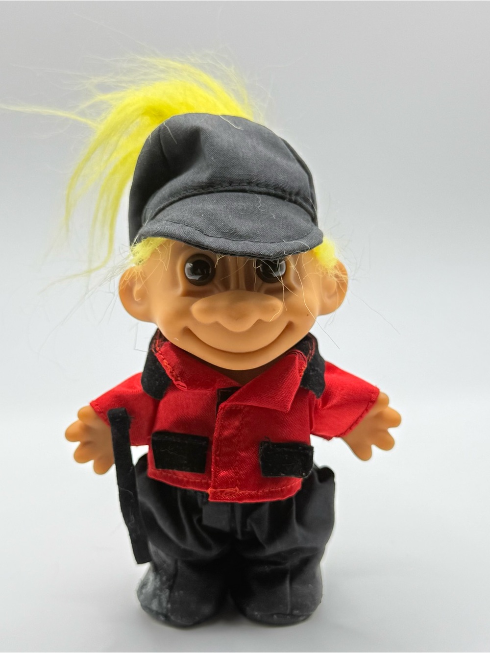 Vintage Russ Equestrian Jockey  5" Troll Doll  Yellow Hair